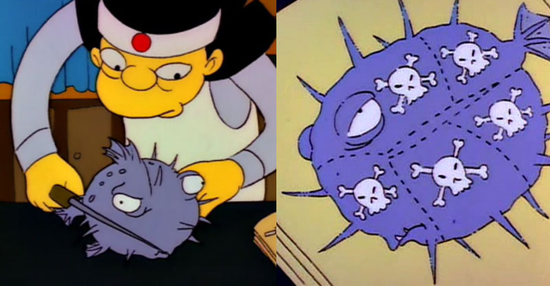 Corte de Pez Globo - Los Simpsons 