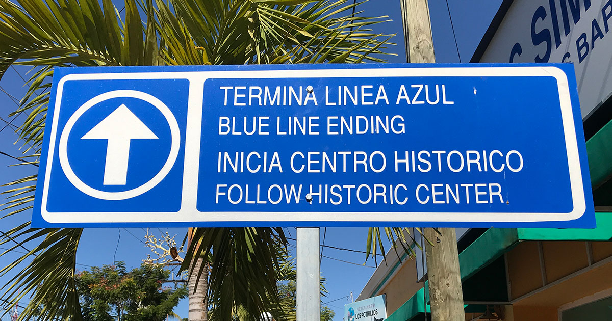 La Línea azul al centro Histórico de Mazatlán