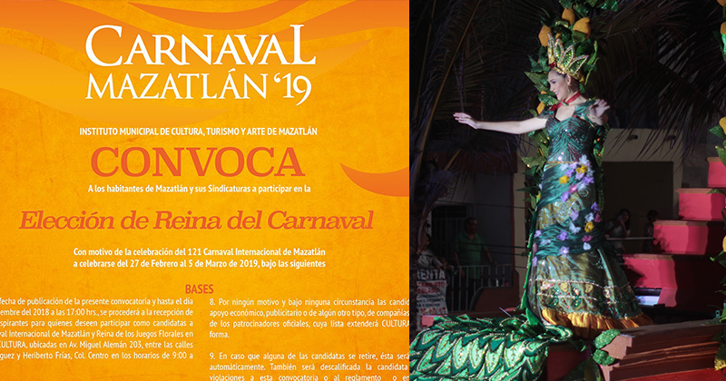 Se abrió la convocatoria para reina del Carnaval de Mazatlán