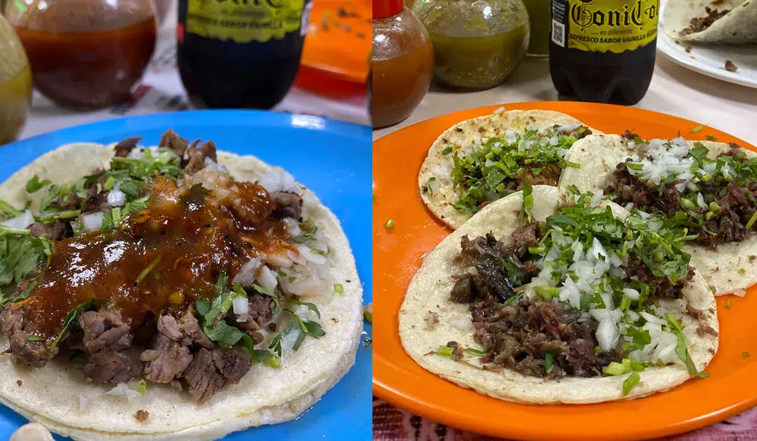 Tacos La Carreta en Mazatlán, tacos de cabeza y pastor desde 1975