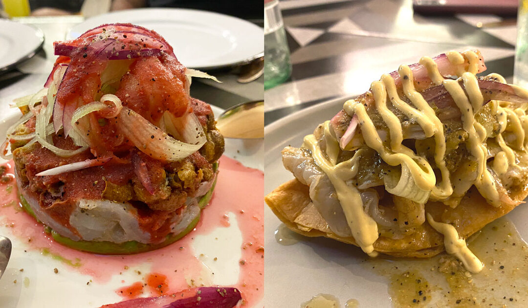 La Fonda Fina de Tulio en Mazatlány su taco de frijol con Aguachile