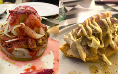 La Fonda Fina de Tulio en Mazatlány su taco de frijol con Aguachile