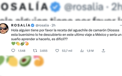 Rosalía descubre el Aguachile y pide receta en Twitter